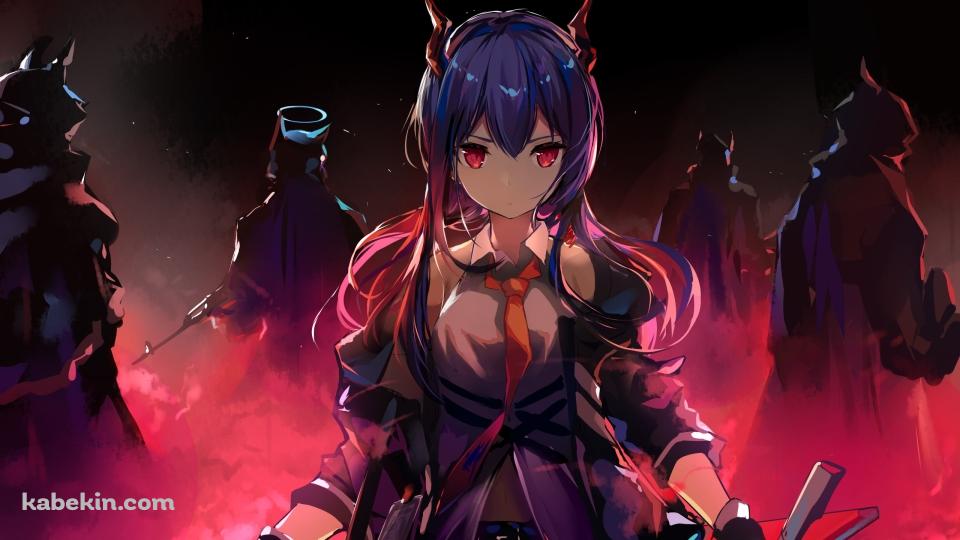 赤い瞳のかっこいいチェン / アークナイツの壁紙(960px x 540px) 高画質 PC・デスクトップ用