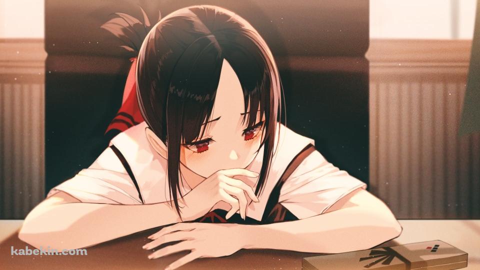 筆箱を見る四宮かぐや / かぐや様は告らせたい～天才たちの恋愛頭脳戦～の壁紙(960px x 540px) 高画質 PC・デスクトップ用