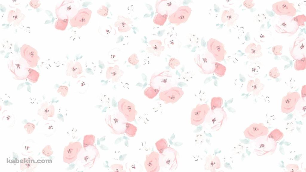 淡いピンク色の花 / ガーリー / 可愛い / 女の子向けの壁紙(1024px x 576px) 高画質 PC・デスクトップ用