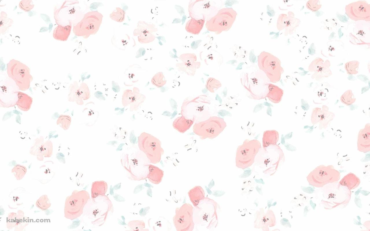 淡いピンク色の花 / ガーリー / 可愛い / 女の子向けの壁紙(1280px x 800px) 高画質 PC・デスクトップ用