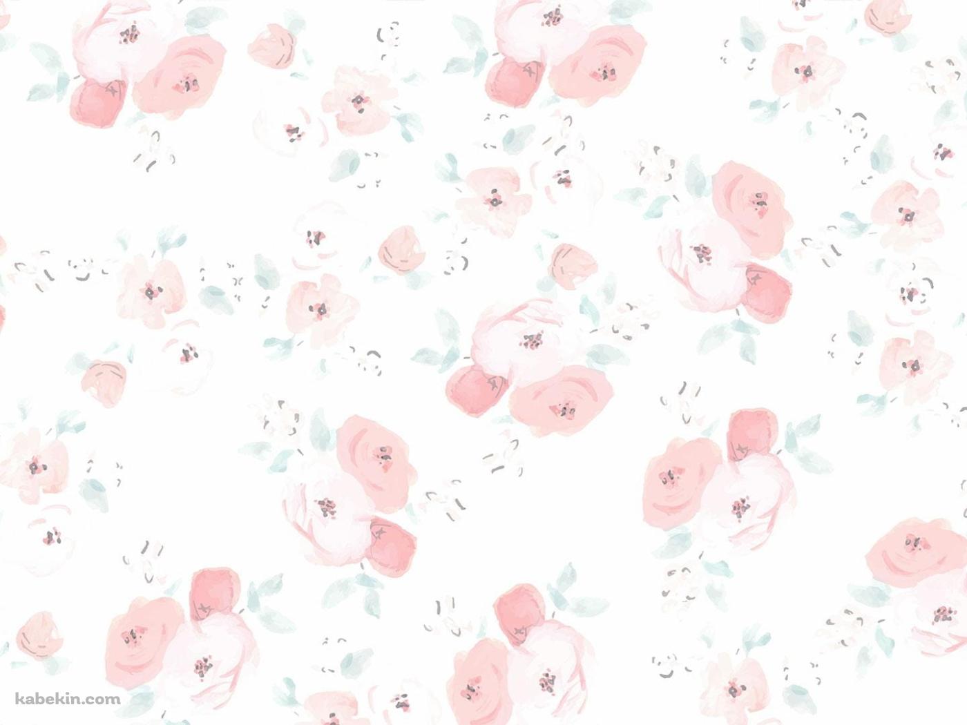 淡いピンク色の花 / ガーリー / 可愛い / 女の子向けの壁紙(1400px x 1050px) 高画質 PC・デスクトップ用