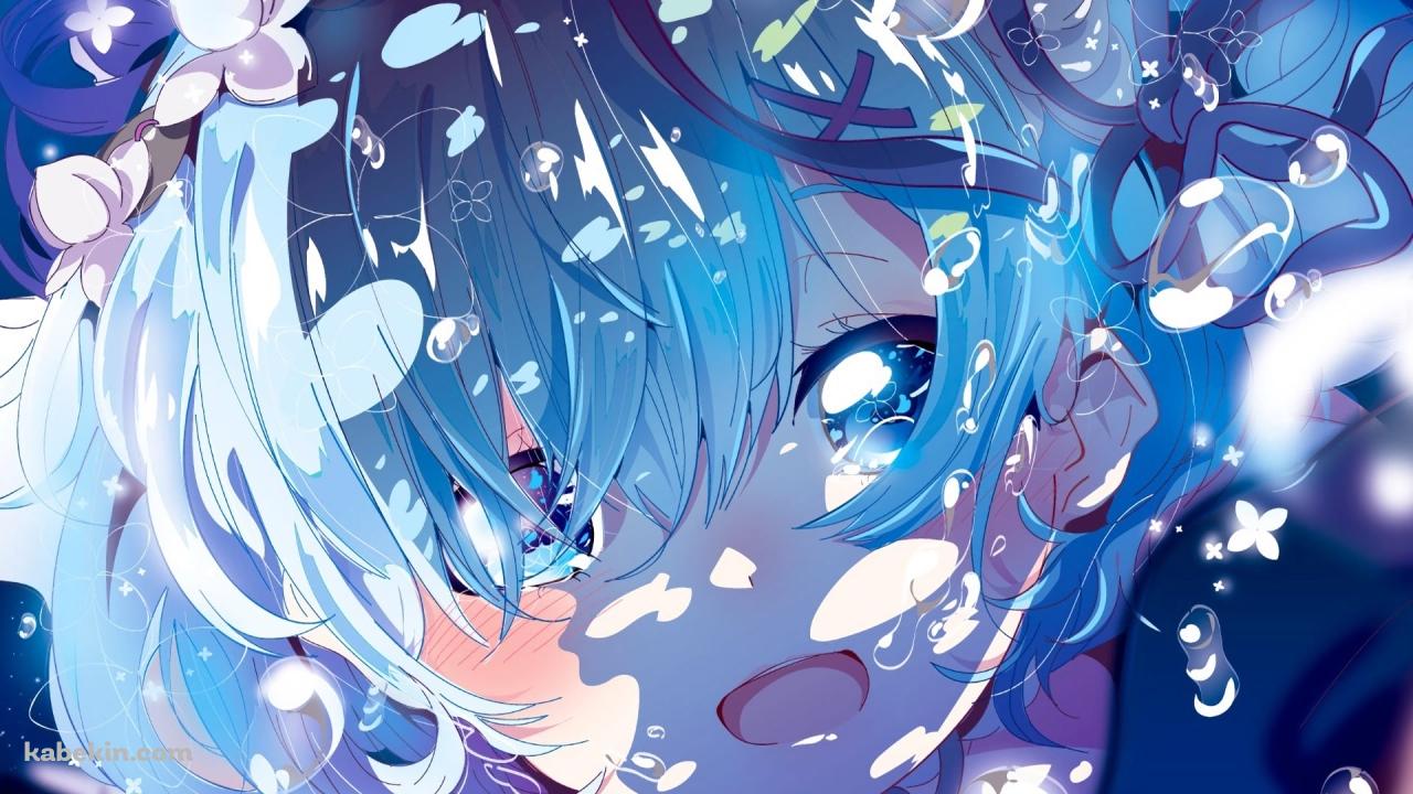 沢山の水泡と可愛いレム / Re:ゼロから始める異世界生活の壁紙(1280px x 720px) 高画質 PC・デスクトップ用