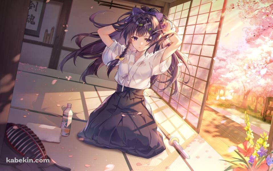 剣道着を着て髪を結わく可愛い雷電芽衣 / 崩壊学園 / 崩壊3rdの壁紙(960px x 600px) 高画質 PC・デスクトップ用