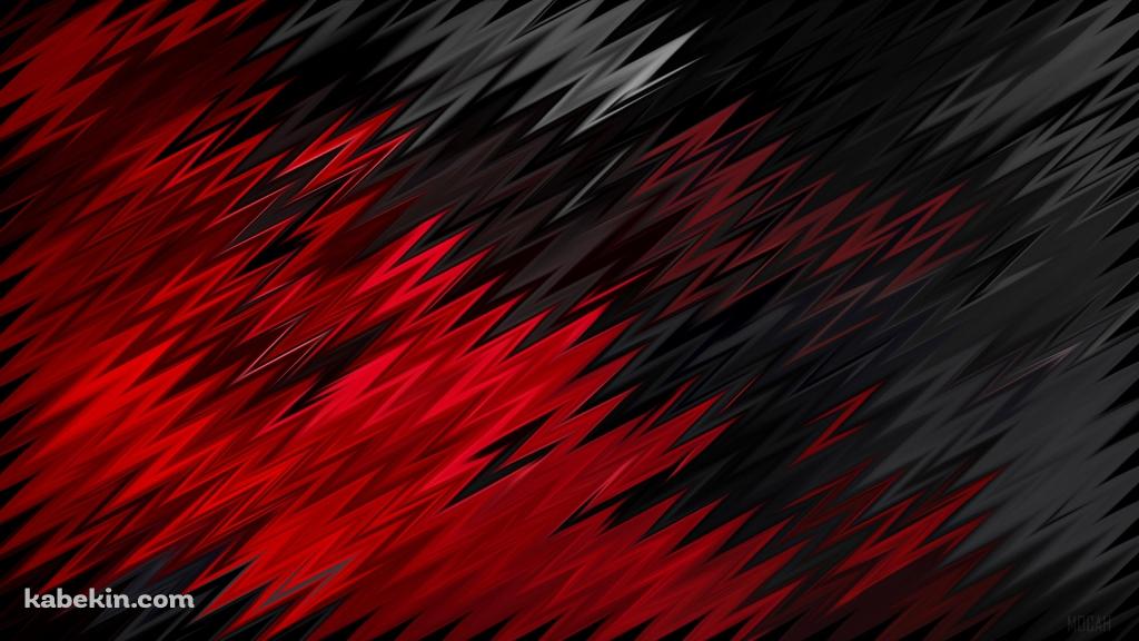交じり合う黒と赤のギザギザの壁紙(1024px x 576px) 高画質 PC・デスクトップ用