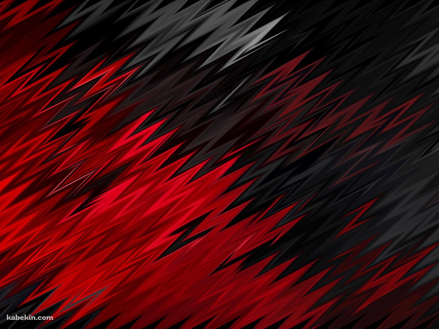 交じり合う黒と赤のギザギザの壁紙(1440px x 1080px) 高画質 PC・デスクトップ用