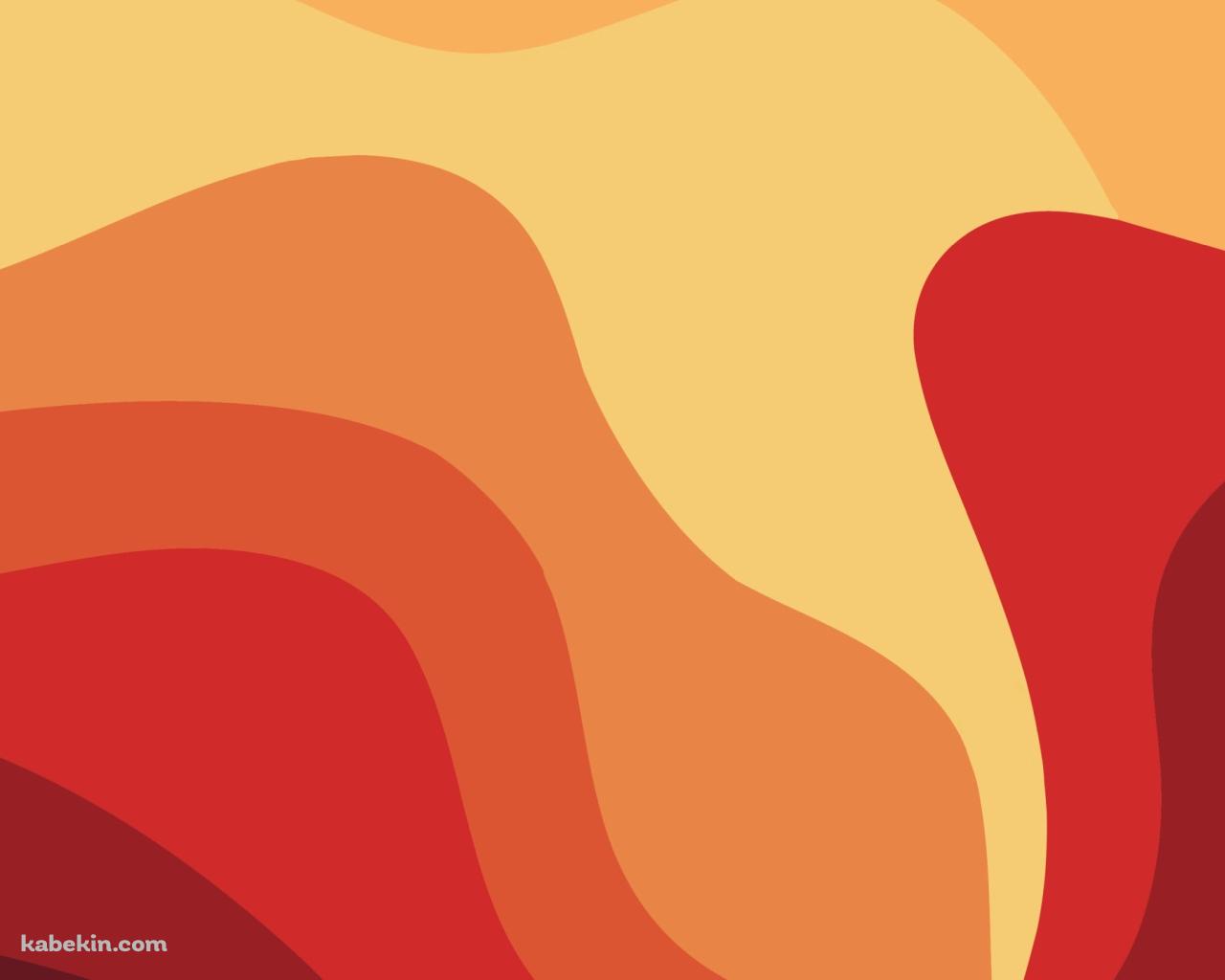 赤・黄色・オレンジのグラデーションのうねるようなパターンの壁紙(1280px x 1024px) 高画質 PC・デスクトップ用