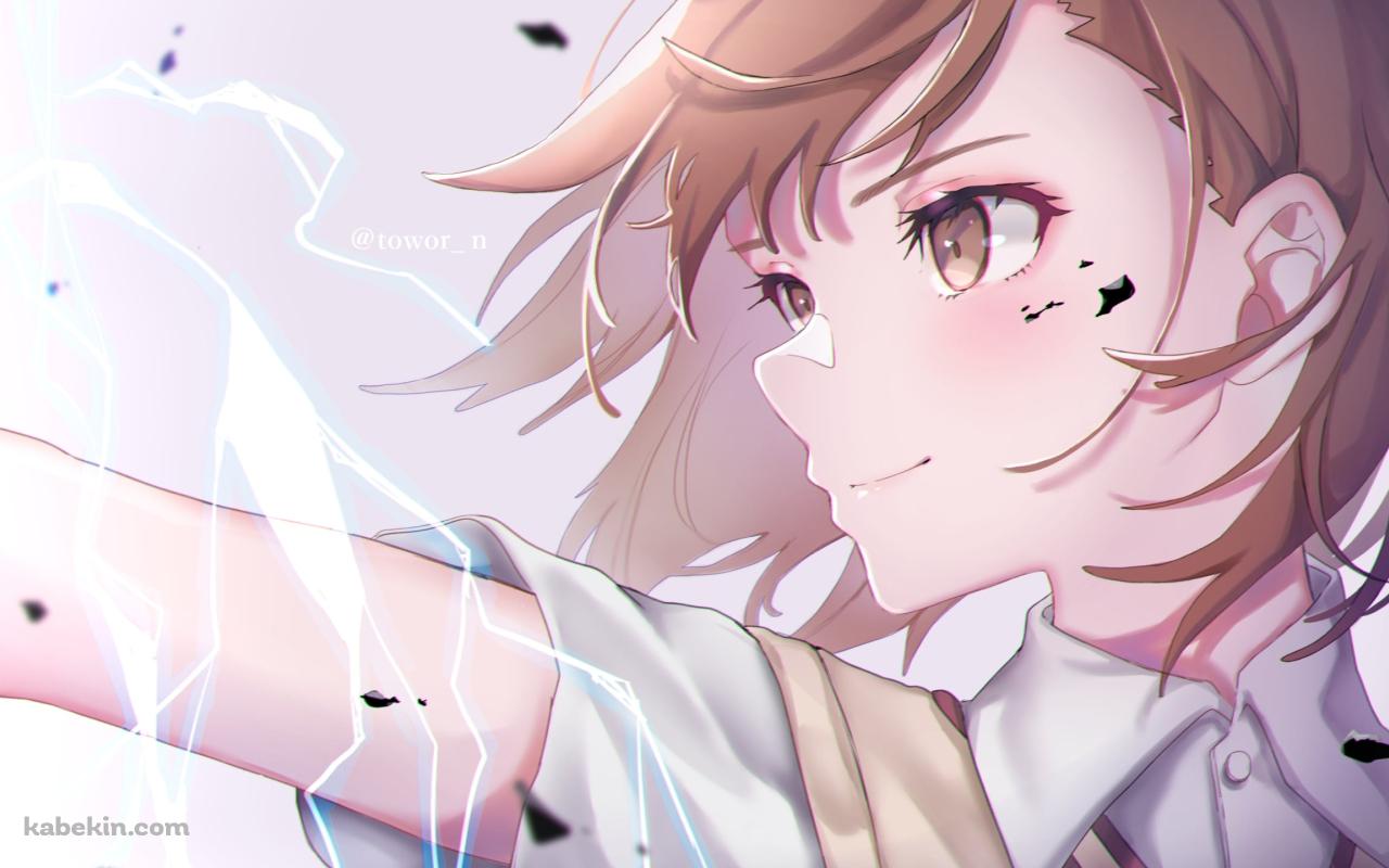 電撃を放つ凛々しい御坂美琴 / とある科学の超電磁砲の壁紙(1280px x 800px) 高画質 PC・デスクトップ用