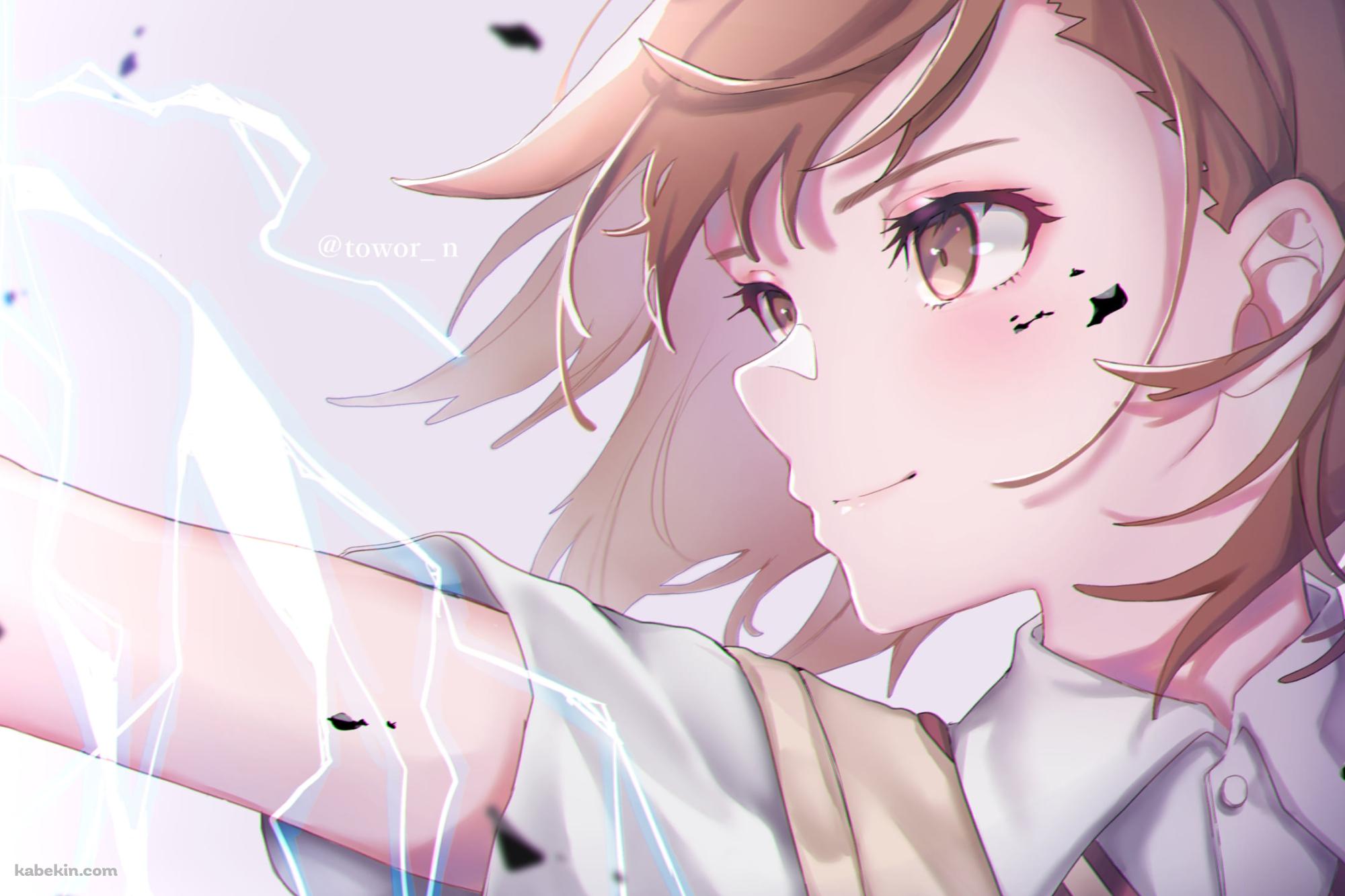 電撃を放つ凛々しい御坂美琴 / とある科学の超電磁砲の壁紙(2000px x 1333px) 高画質 PC・デスクトップ用