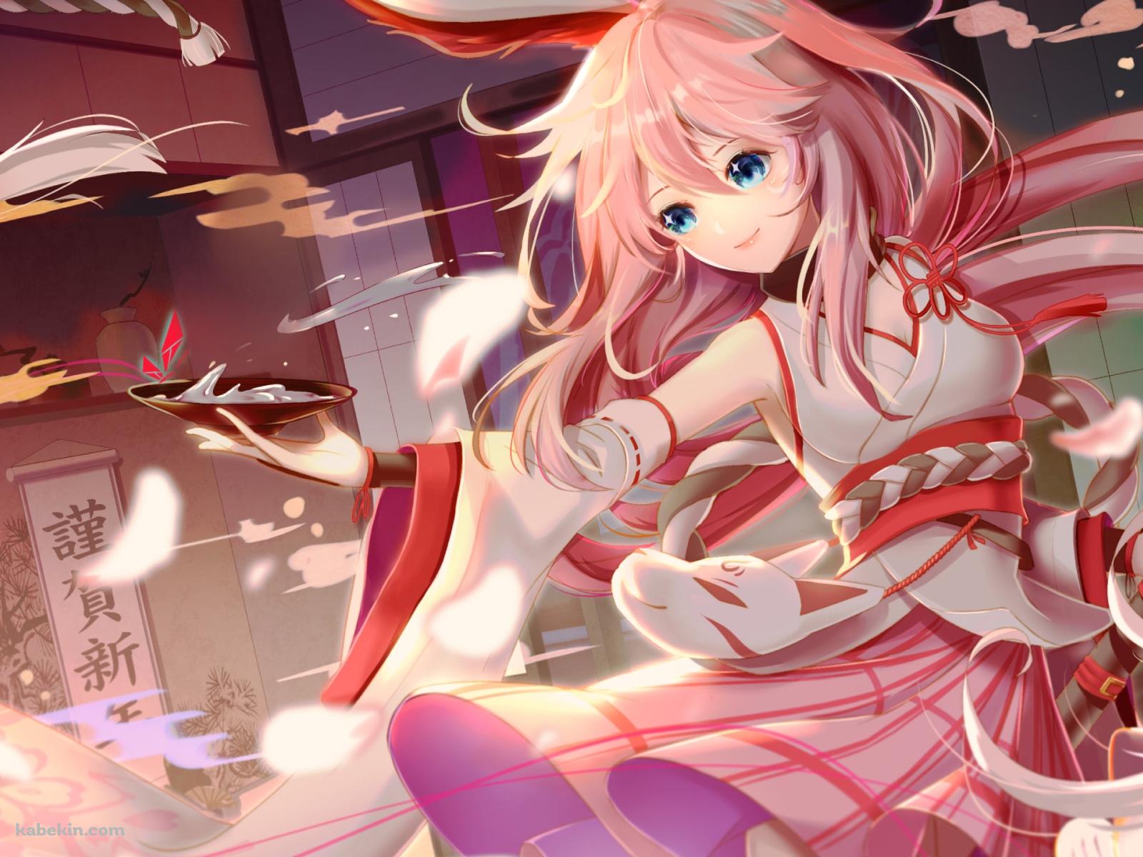 刀と酒を持つ八重桜 / 招き猫 / 謹賀新年 / 崩壊学園 / 崩壊3rd / 崩坏3rdの壁紙(1600px x 1200px) 高画質 PC・デスクトップ用