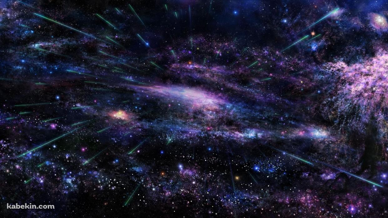 宇宙 / ワープ / ギャラクシー / 星座の壁紙(1242px x 698px) 高画質 PC・デスクトップ用