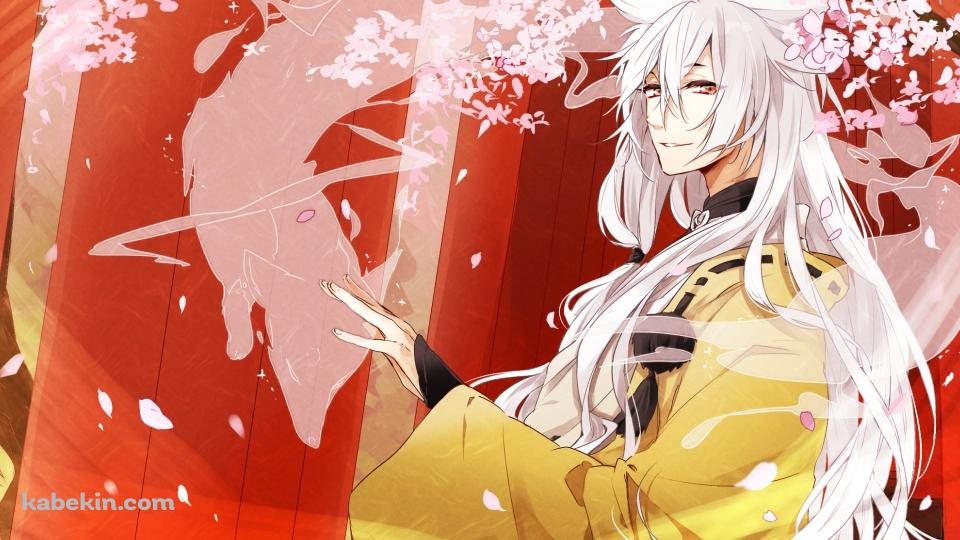 狐を愛でる小狐丸 / 刀剣乱舞の壁紙(960px x 540px) 高画質 PC・デスクトップ用