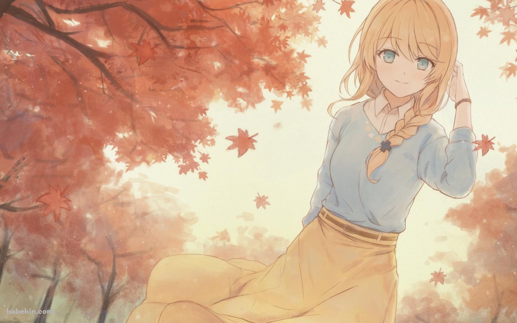 紅葉とクレア先生 / Claire Cruller / claire sensei / バーチャルYouTuber / Vtuberの壁紙(1680px x 1050px) 高画質 PC・デスクトップ用