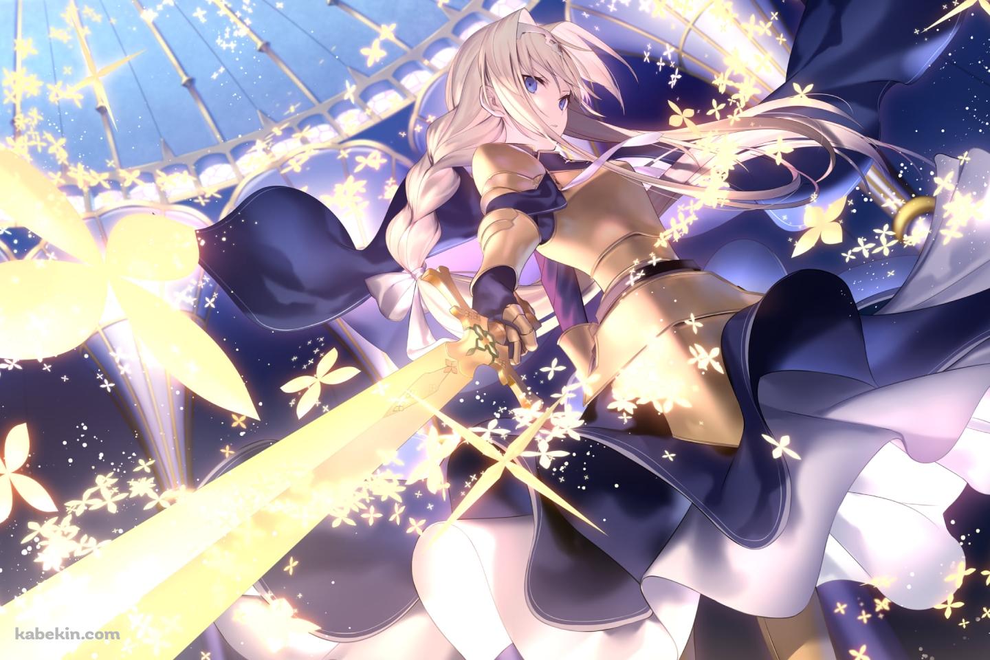金色の剣を振るうアリス・シンセシス・サーティ / ソードアートオンラインの壁紙(1440px x 960px) 高画質 PC・デスクトップ用