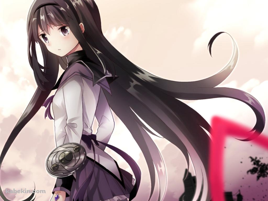 振り返る暁美ほむら / 魔法少女まどか☆マギカの壁紙(1024px x 768px) 高画質 PC・デスクトップ用