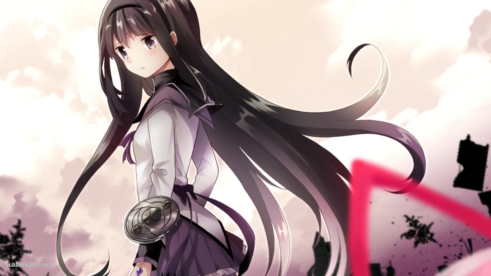 振り返る暁美ほむら / 魔法少女まどか☆マギカの壁紙(1600px x 900px) 高画質 PC・デスクトップ用