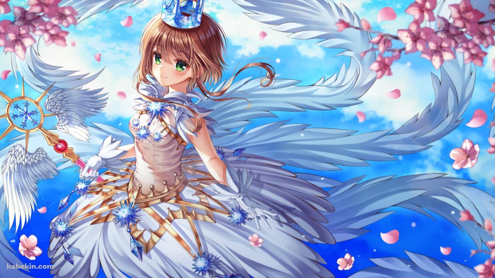 可愛い木之本桜 / 青空 / 桜の花 / カードキャプターさくらの壁紙(1600px x 900px) 高画質 PC・デスクトップ用