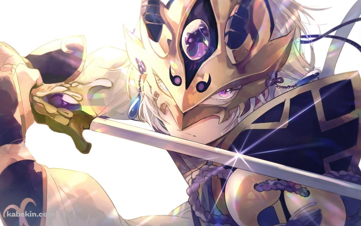 剣を構えるかっこいい蘭陵王(らんりょうおう) / fate/grand orderの壁紙(1152px x 720px) 高画質 PC・デスクトップ用