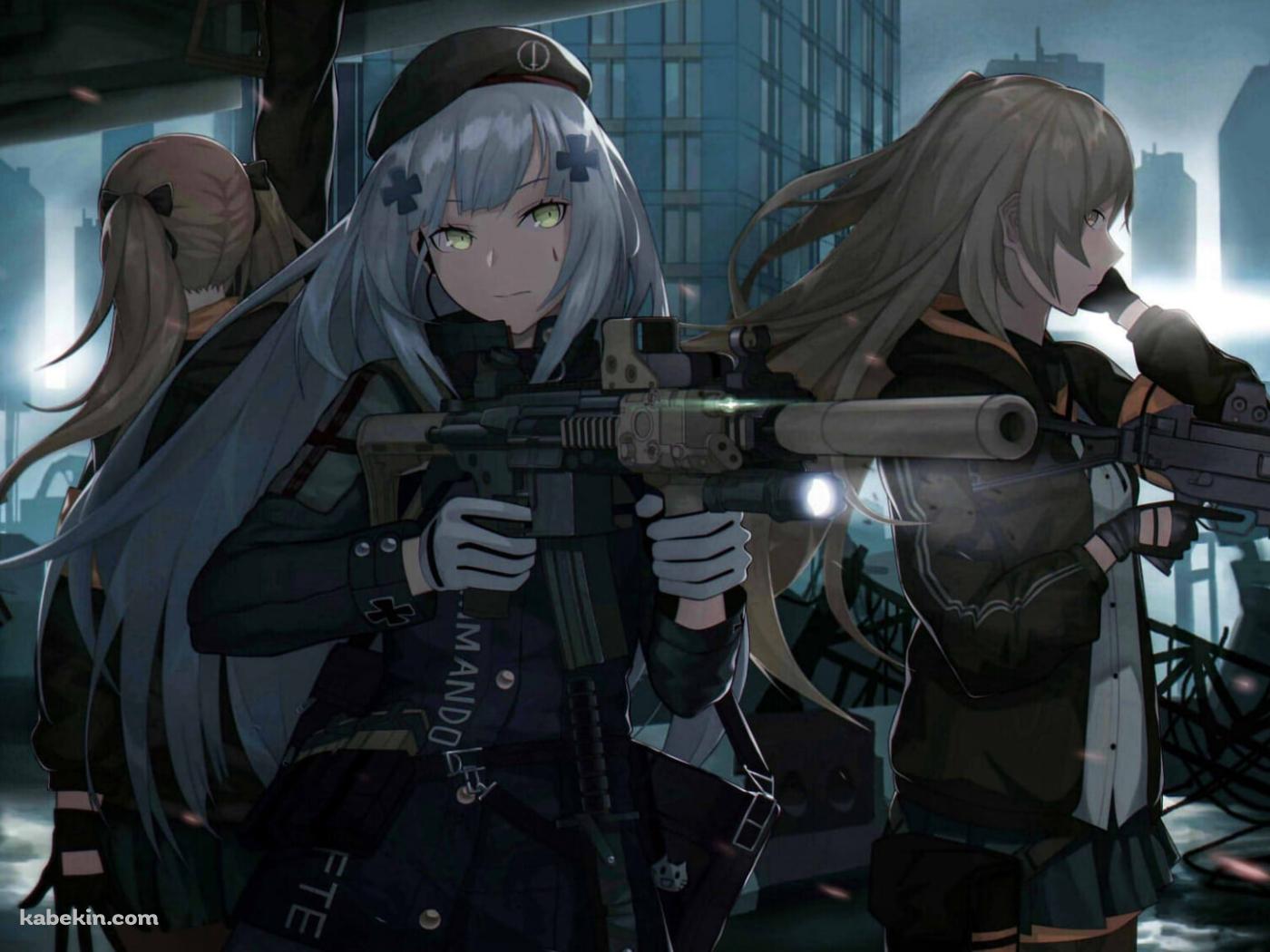 HK416 / UMP45 / UMP9 / G11 / ドールズフロントラインの壁紙(1400px x 1050px) 高画質 PC・デスクトップ用