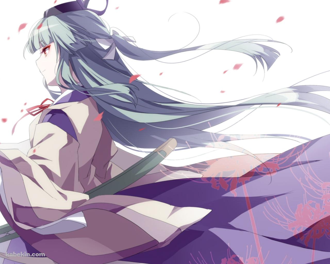 彼岸花と祟徳院天夢 (すいとくいんてんむ) / 東方導命樹の壁紙(1280px x 1024px) 高画質 PC・デスクトップ用