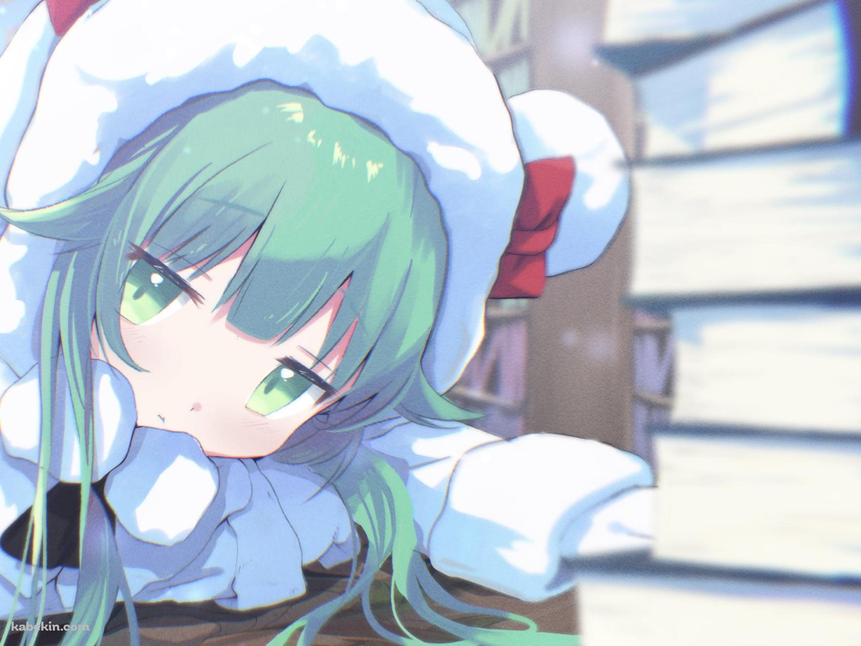 積まれた本と秋泉モミジ / ブルアカ / ブルーアーカイブの壁紙(1680px x 1260px) 高画質 PC・デスクトップ用