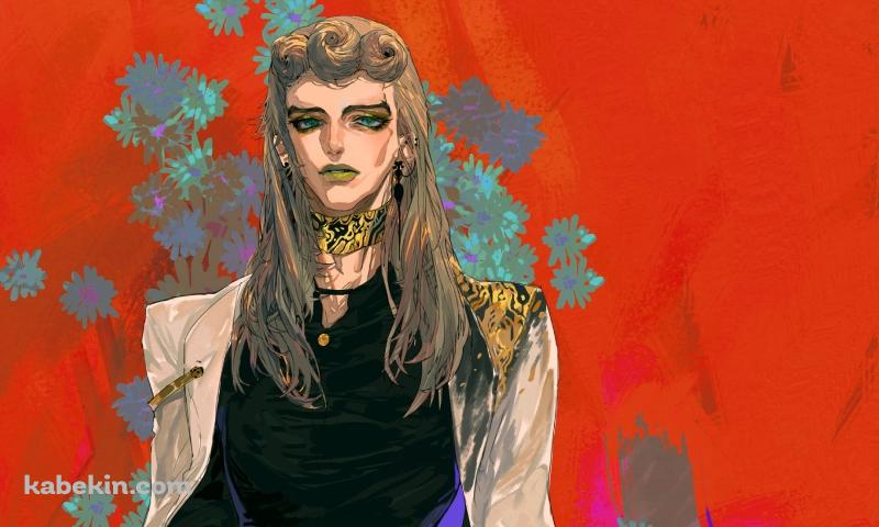 かっこいいジョルノ・ジョバァーナ / ロングヘア― / 金髪 / ジョジョの奇妙な冒険の壁紙(800px x 480px) 高画質 PC・デスクトップ用