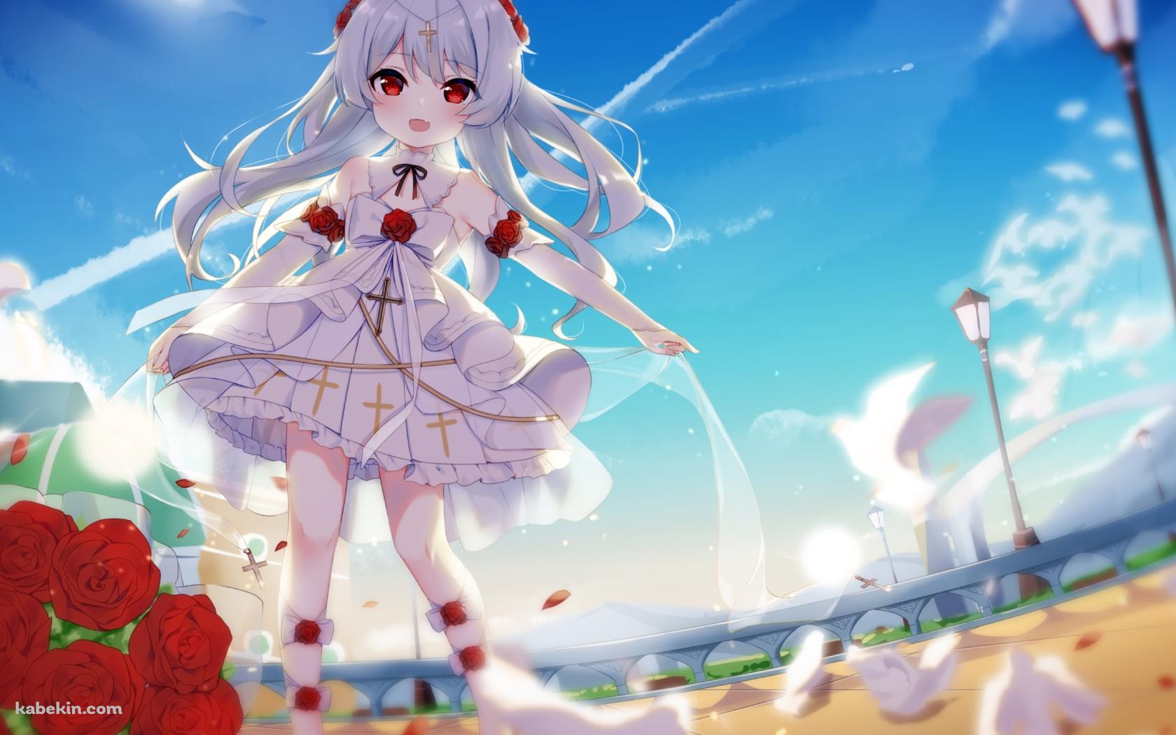 白い鳩と可愛いテレサ・アポカリプス / 崩壊学園の壁紙(1680px x 1050px) 高画質 PC・デスクトップ用