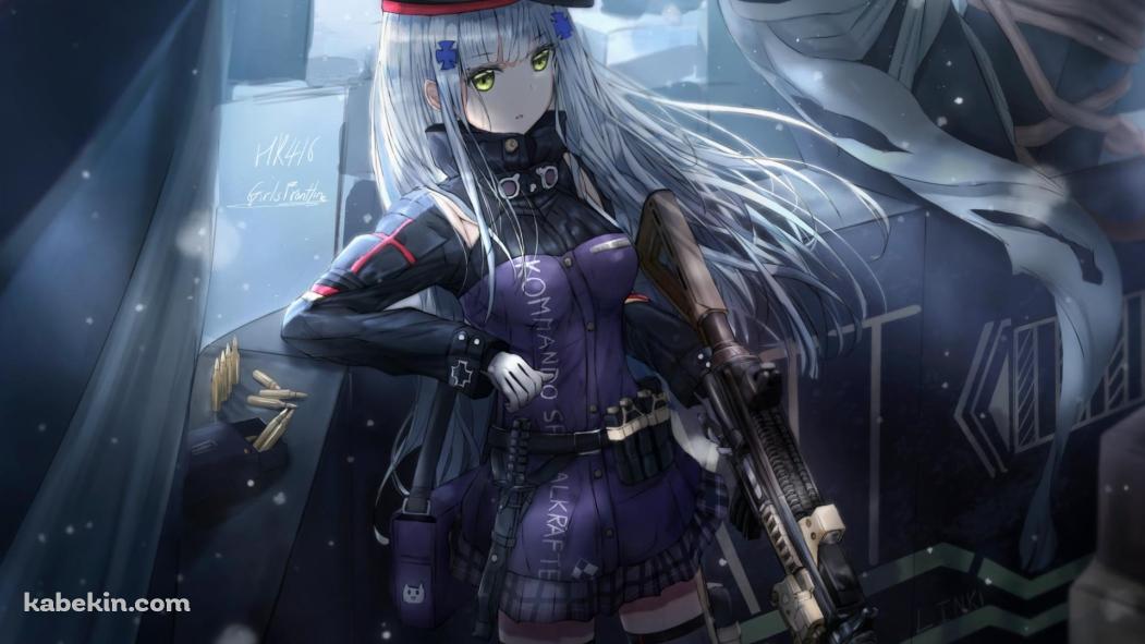 ベレー帽を被ったHK416 / ドールズフロントラインの壁紙(1051px x 591px) 高画質 PC・デスクトップ用