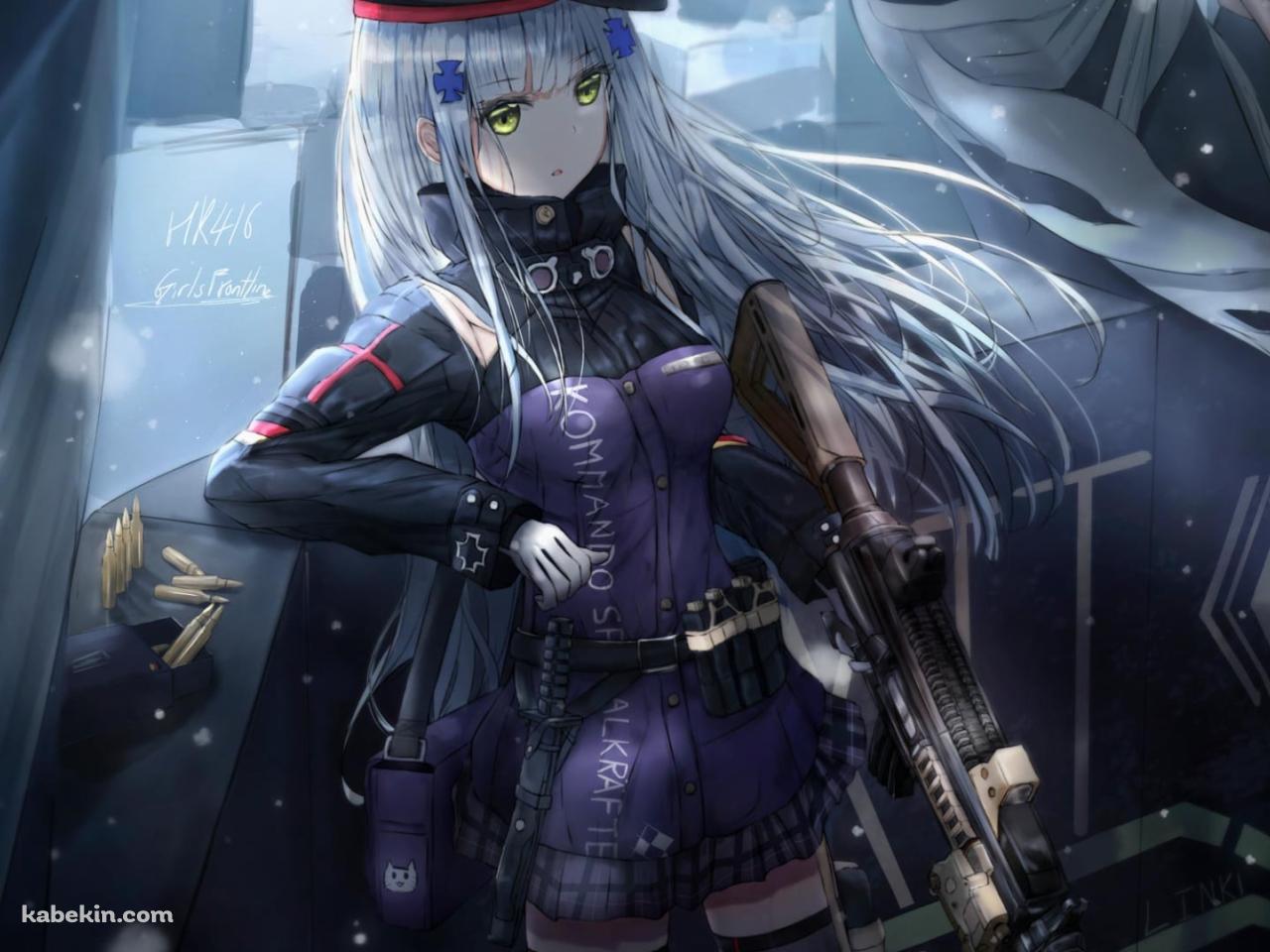 ベレー帽を被ったHK416 / ドールズフロントラインの壁紙(1280px x 960px) 高画質 PC・デスクトップ用