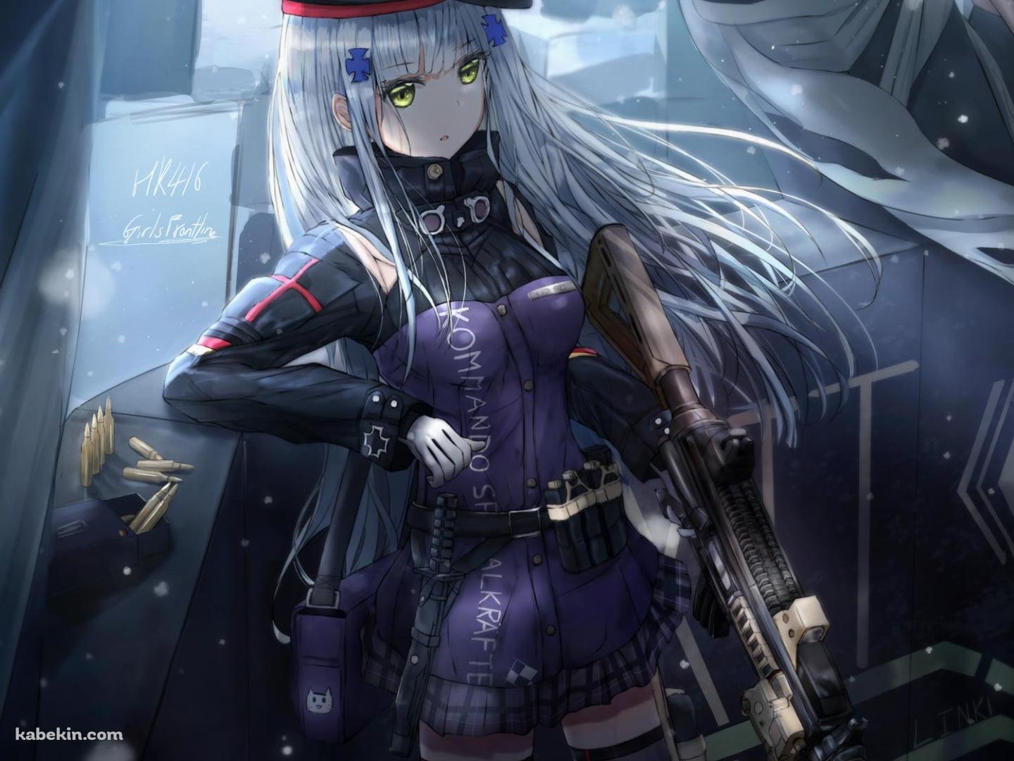 ベレー帽を被ったHK416 / ドールズフロントラインの壁紙(1440px x 1080px) 高画質 PC・デスクトップ用