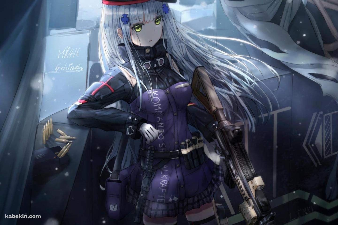 ベレー帽を被ったHK416 / ドールズフロントラインの壁紙(1440px x 960px) 高画質 PC・デスクトップ用