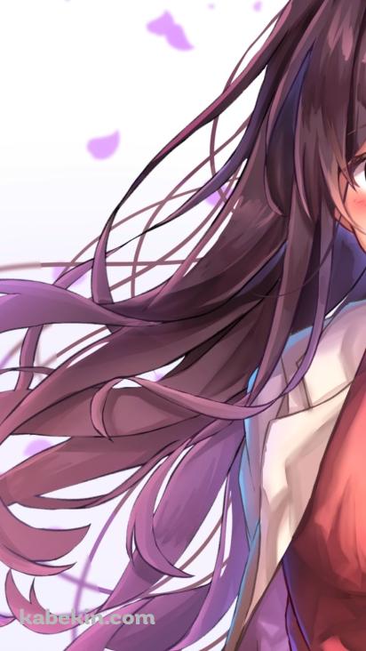 ピンクの花びらと可愛い霞ヶ丘詩羽(かすみがおかうたは) / 冴えない彼女の育てかたの壁紙(412px x 732px) 高画質 PC・デスクトップ用