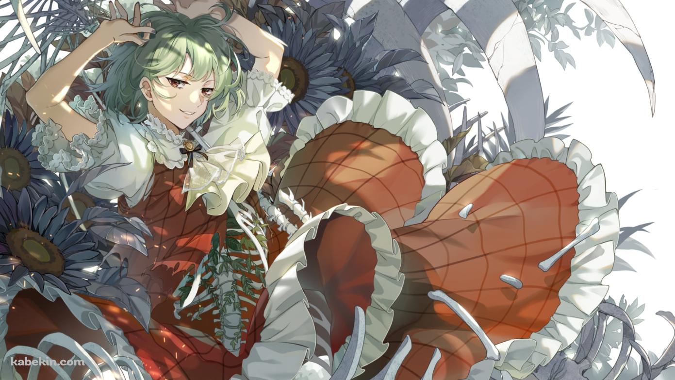 花に埋もれる風見幽香 / 東方の壁紙(1391px x 783px) 高画質 PC・デスクトップ用