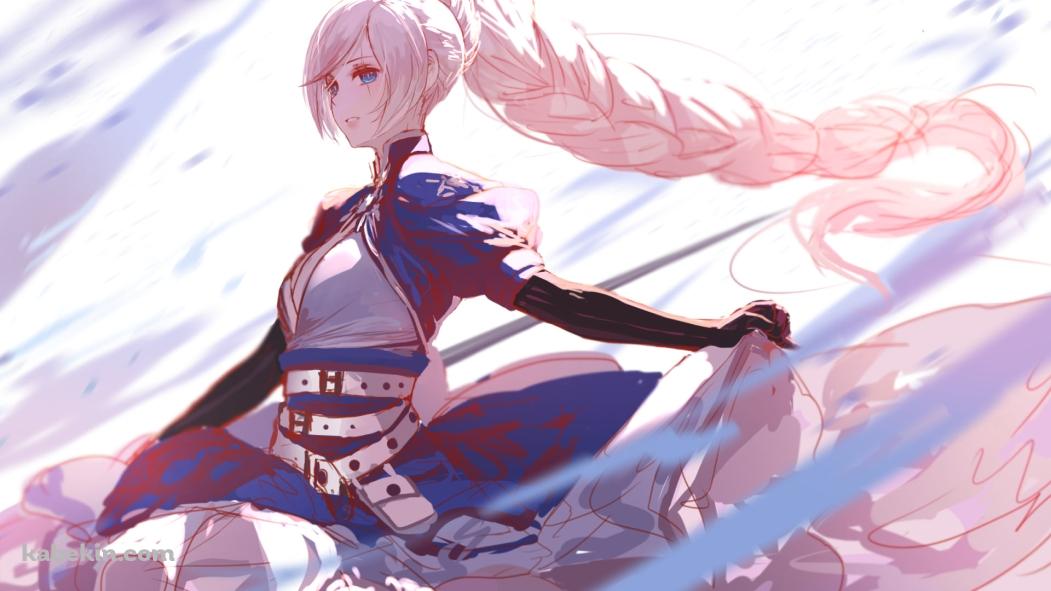 スカートの裾を持つワイス・シュニー / weiss schnee / RWBYの壁紙(1051px x 591px) 高画質 PC・デスクトップ用