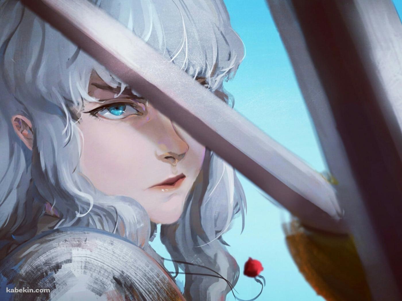 剣を受けるグリフィス / 鷹の団 / 白い鷹 / ベルセルクの壁紙(1400px x 1050px) 高画質 PC・デスクトップ用