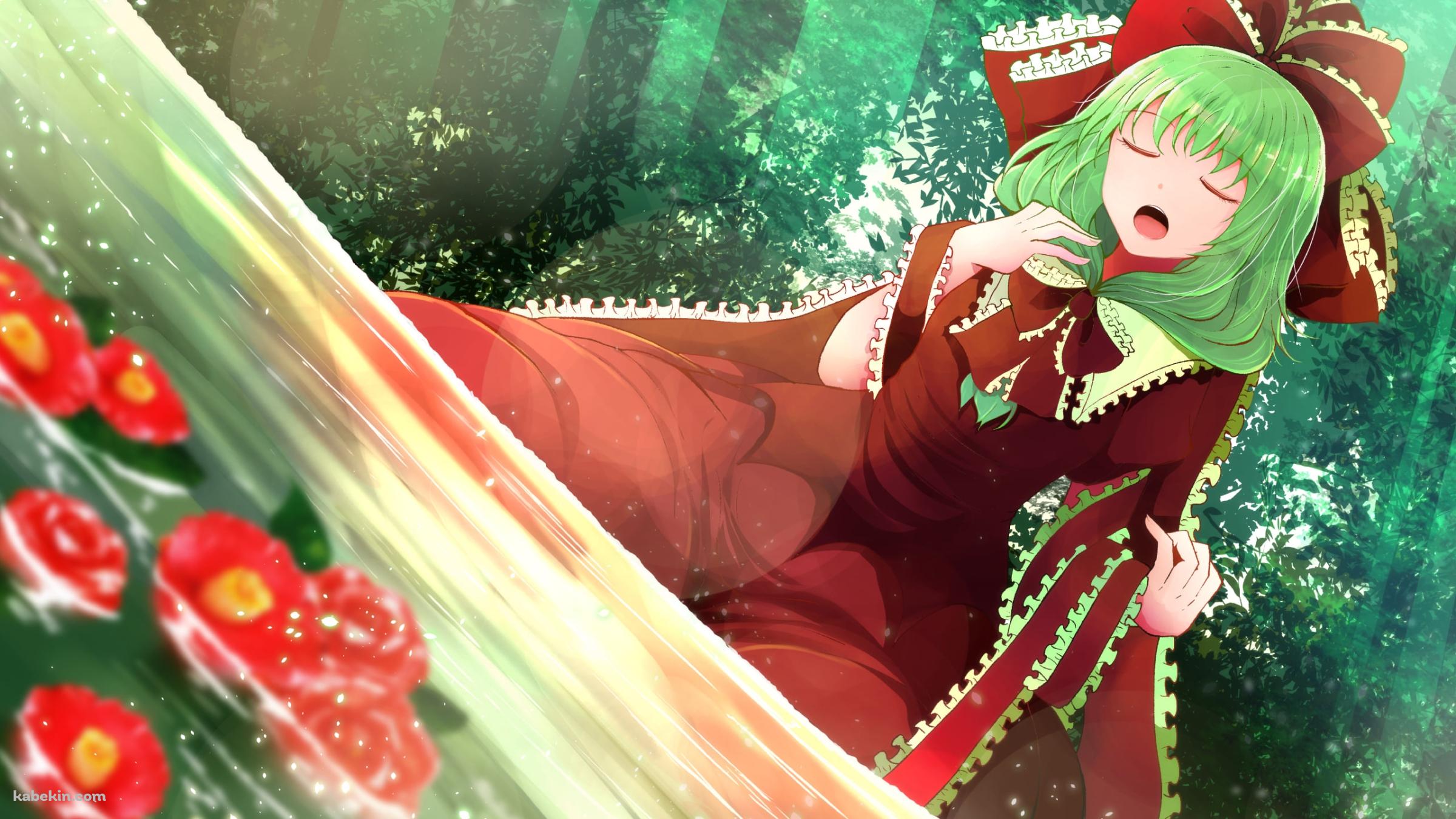 森の中で歌を唄う鍵山雛(かぎやま ひな) / 東方の壁紙(2400px x 1350px) 高画質 PC・デスクトップ用