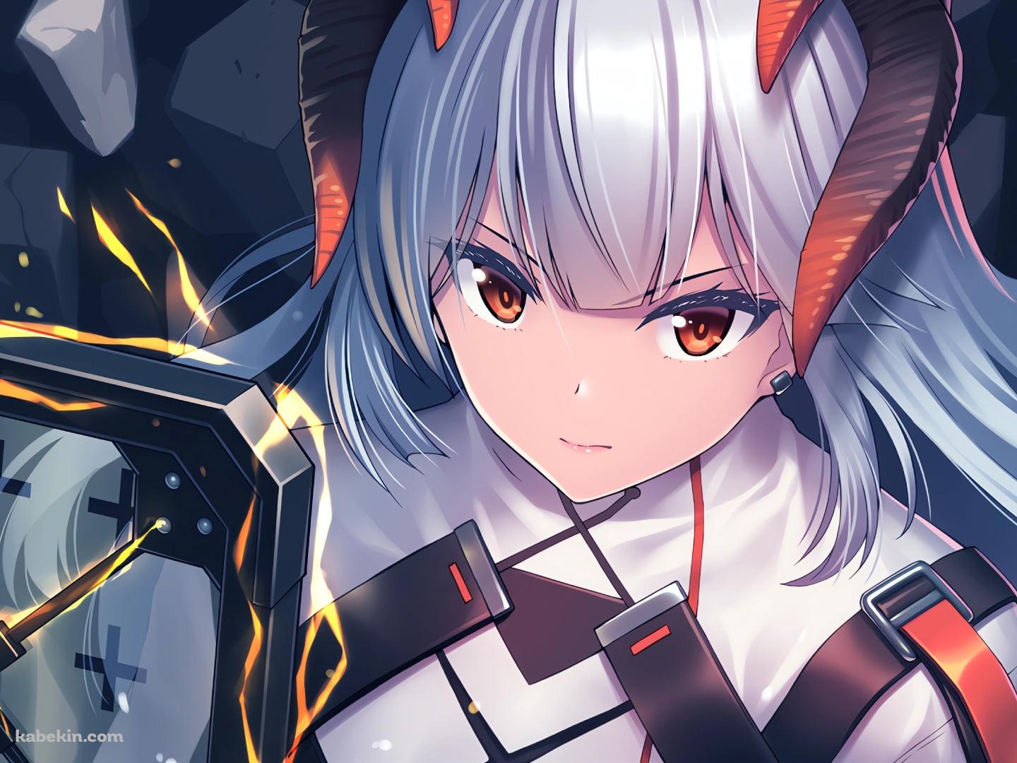 盾をかまえる可愛いサリア / アークナイツの壁紙(1440px x 1080px) 高画質 PC・デスクトップ用