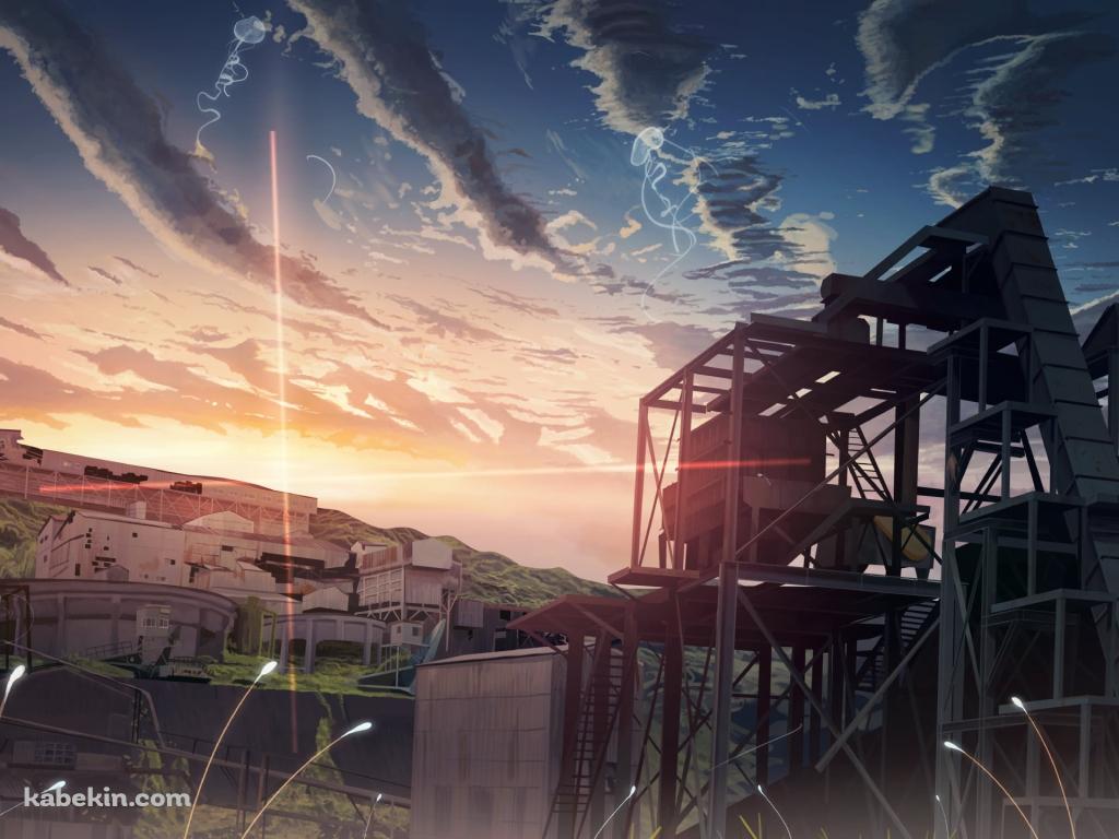 夕陽と秘密基地の壁紙(1024px x 768px) 高画質 PC・デスクトップ用