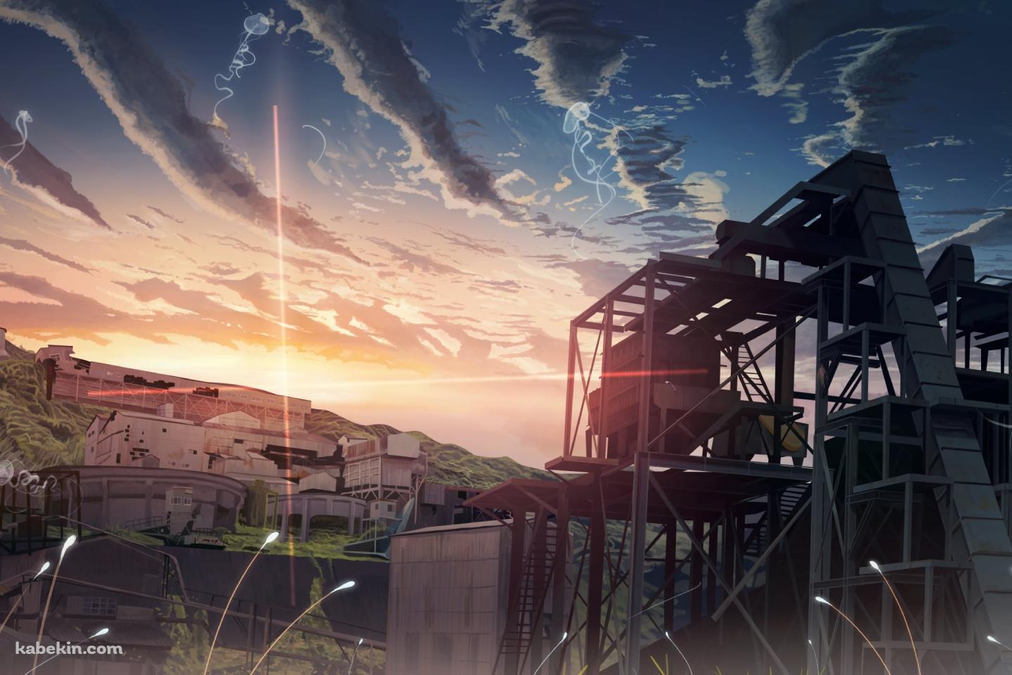 夕陽と秘密基地の壁紙(1440px x 960px) 高画質 PC・デスクトップ用