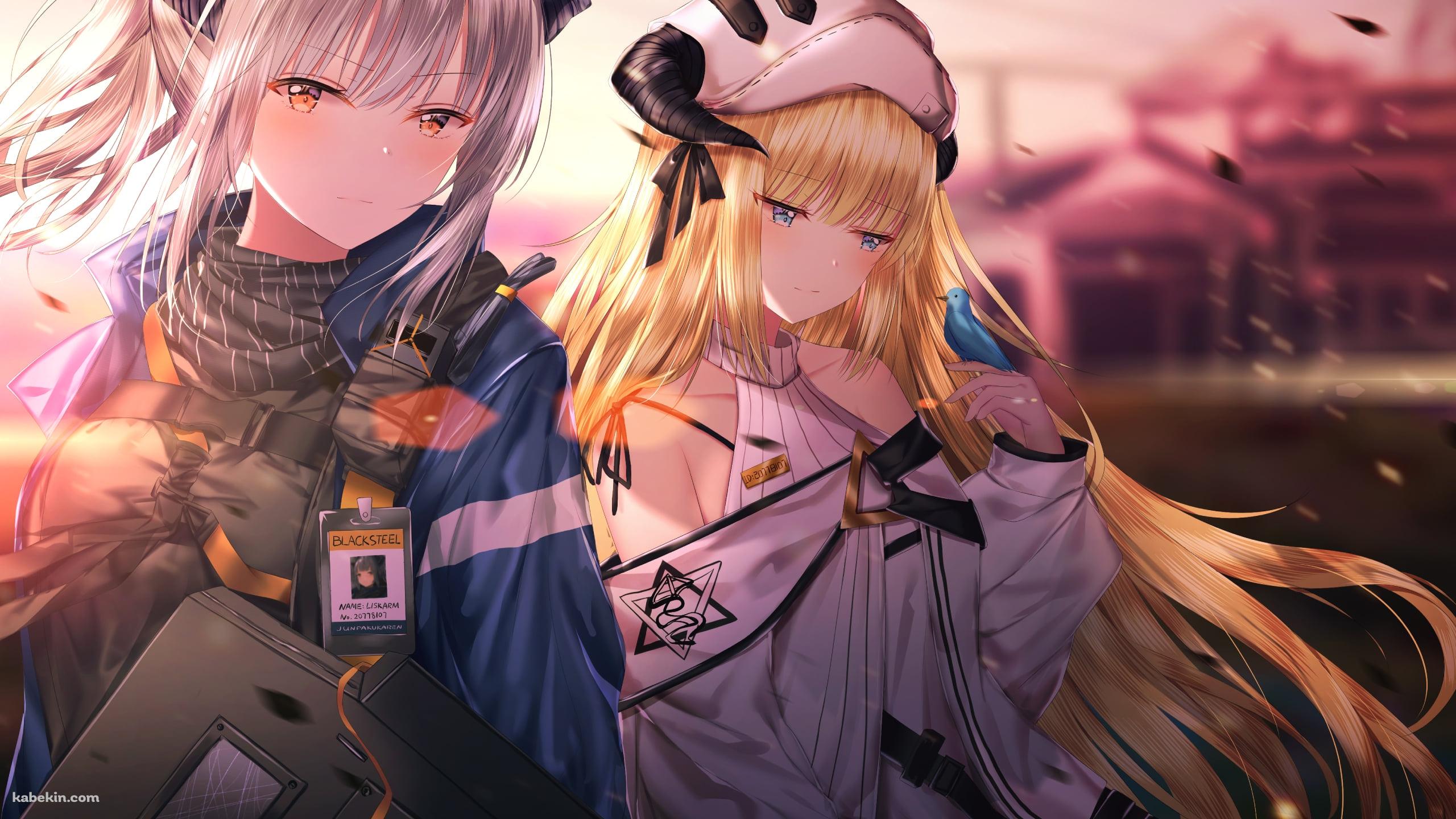 並んで佇むナイチンゲールとリスカム / アークナイツの壁紙(2560px x 1440px) 高画質 PC・デスクトップ用