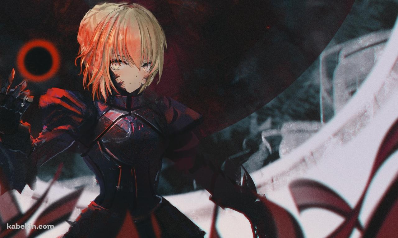 黒と赤の波動を作るかっこいいセイバーオルタ / アルトリア・ペンドラゴン / Fate/grand orderの壁紙(1280px x 768px) 高画質 PC・デスクトップ用
