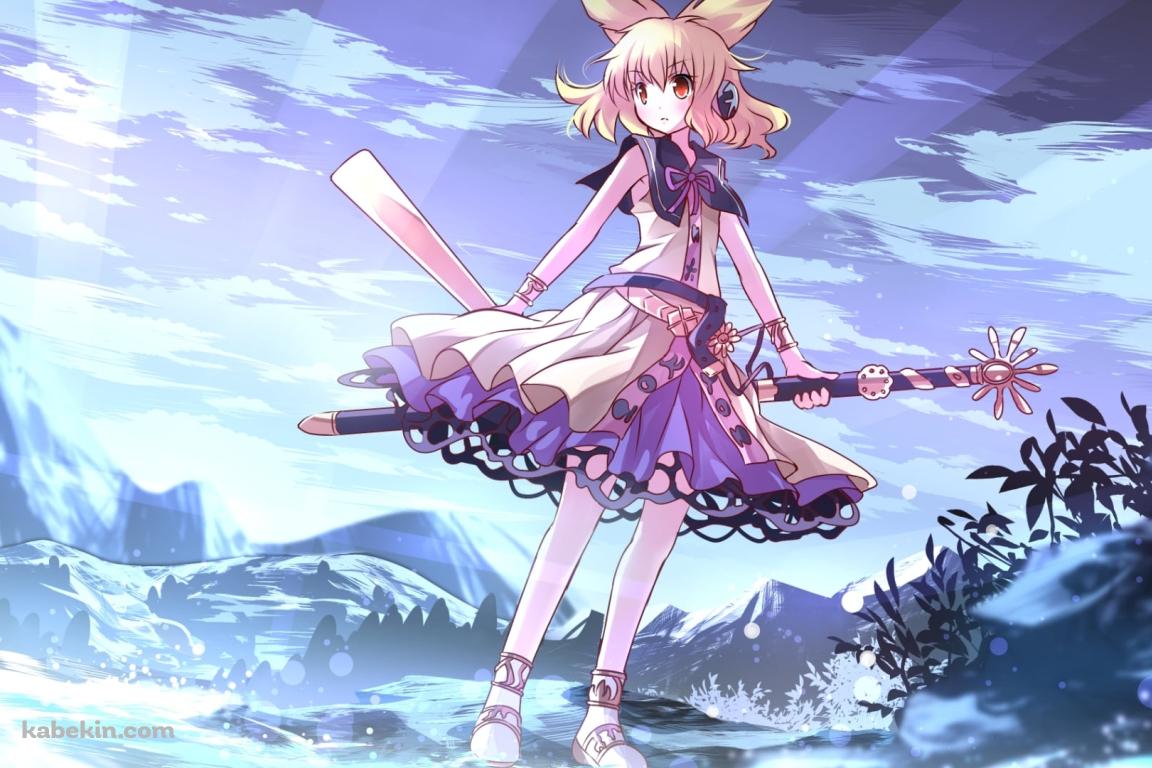 水辺で佇む豊聡耳神子 (とよさとみみのみこ) / 東方の壁紙(1152px x 768px) 高画質 PC・デスクトップ用