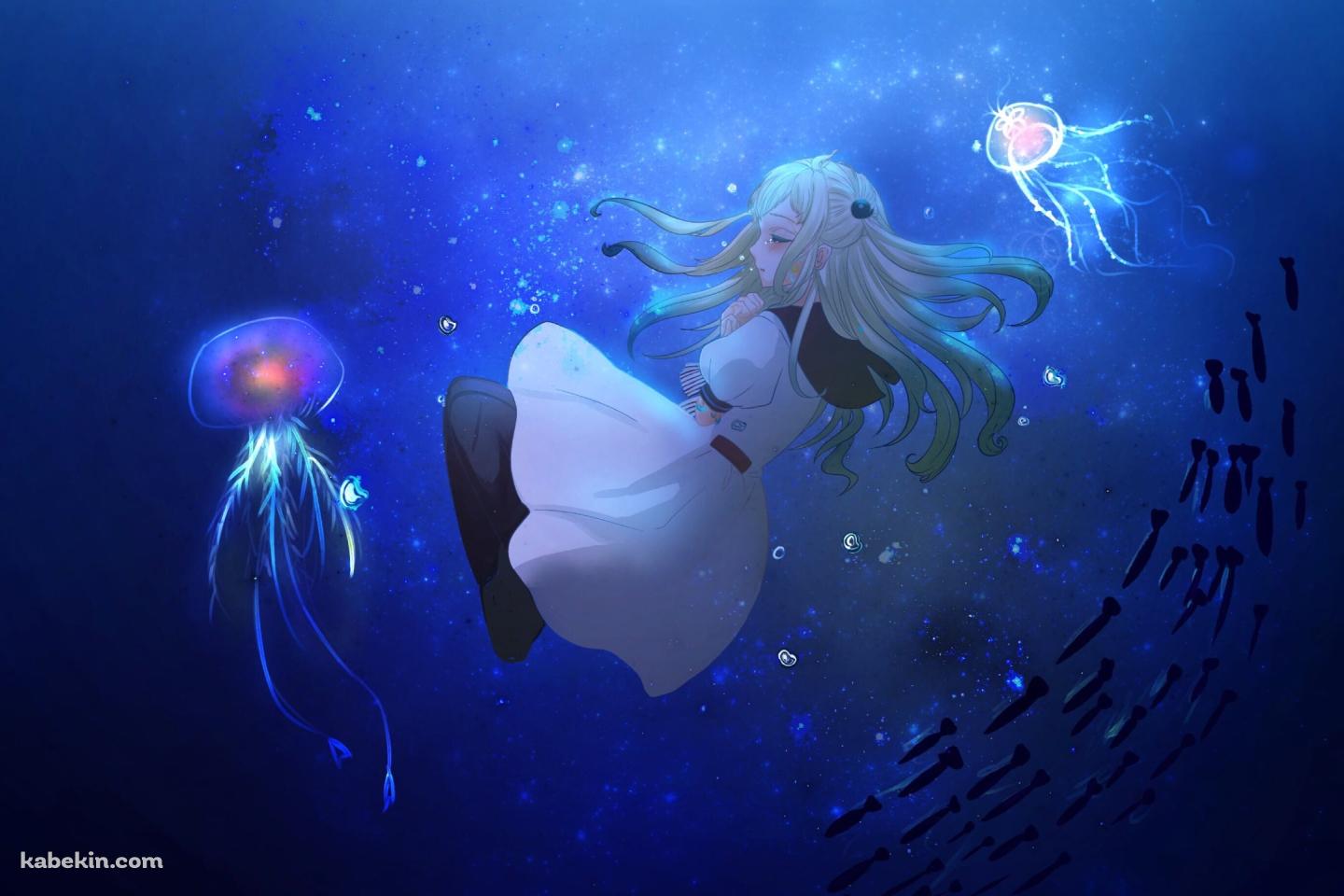 クラゲと八尋寧々 / 地縛少年 花子くんの壁紙(1440px x 960px) 高画質 PC・デスクトップ用