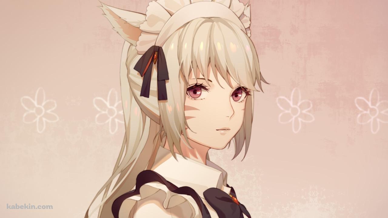 メイド姿のミコッテ / ファイナルファンタシーの壁紙(1280px x 720px) 高画質 PC・デスクトップ用