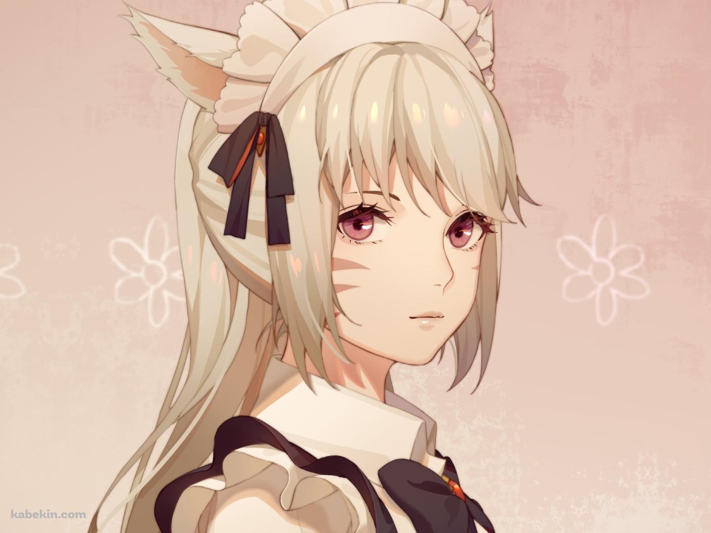 メイド姿のミコッテ / ファイナルファンタシーの壁紙(1440px x 1080px) 高画質 PC・デスクトップ用