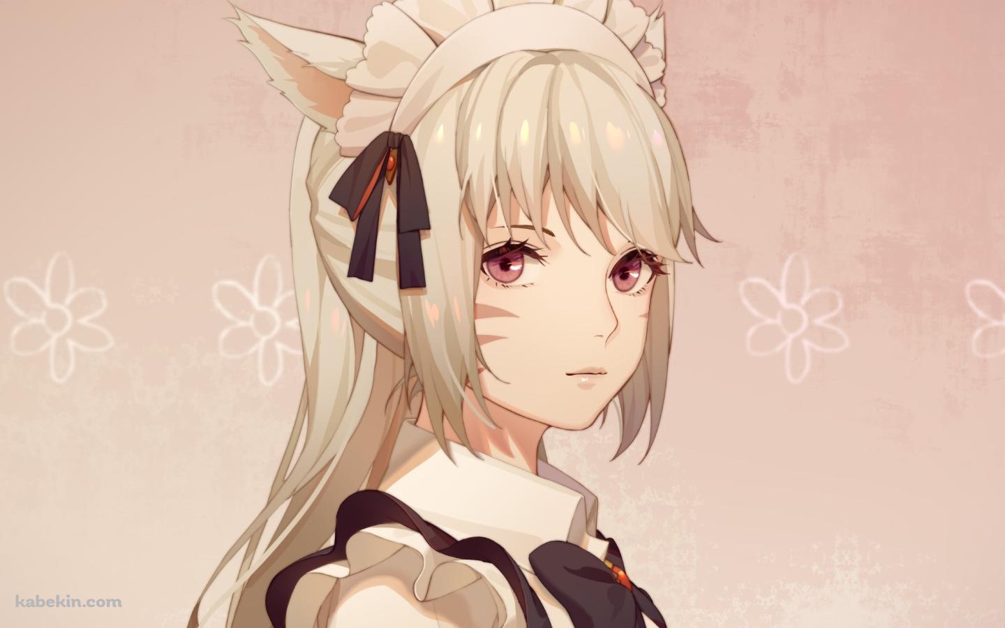 メイド姿のミコッテ / ファイナルファンタシーの壁紙(1440px x 900px) 高画質 PC・デスクトップ用