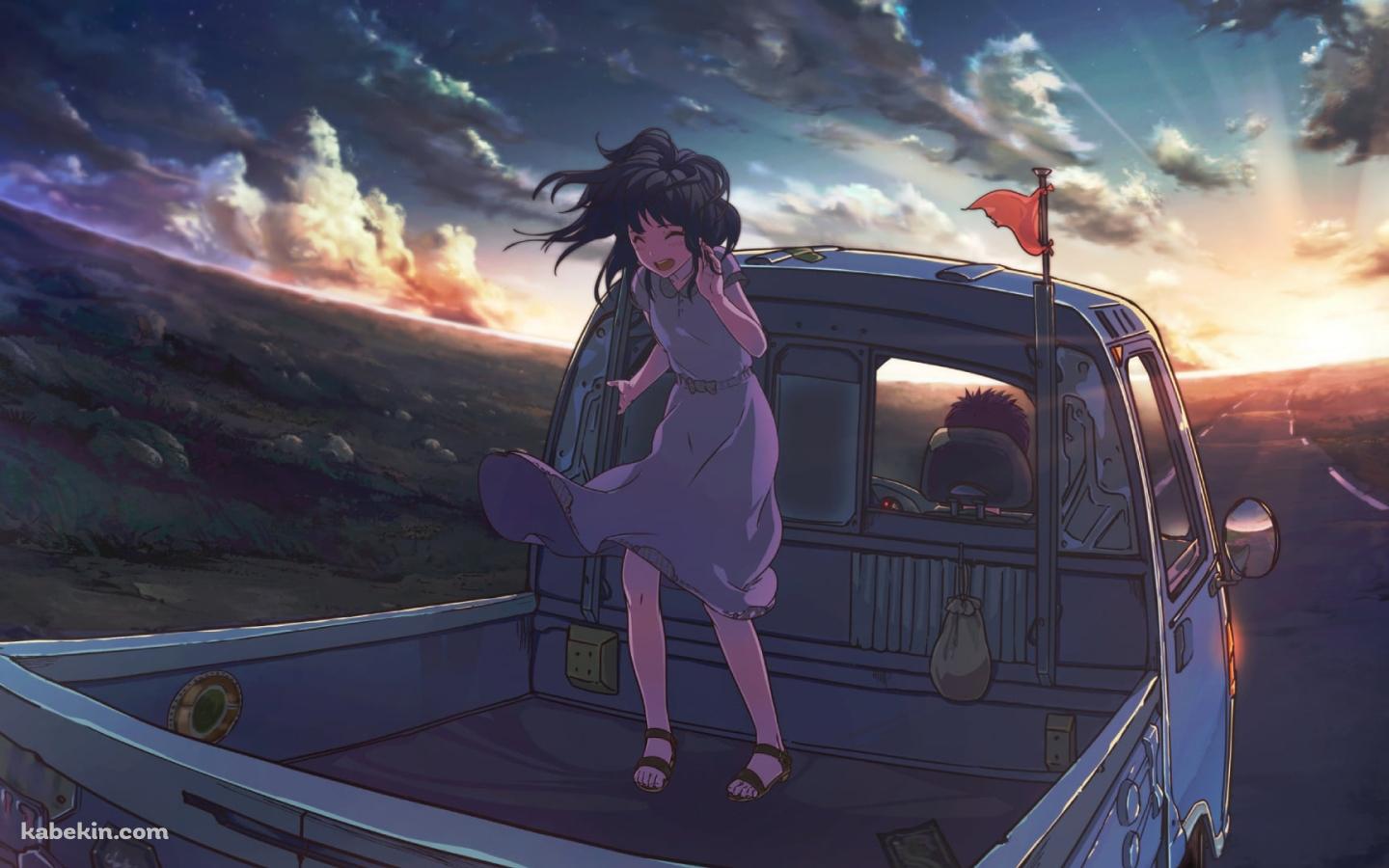 トラックの2台に乗る少女 / DAYBREAK FRONTLINE / IA / Orangestar / ボカロ / ボーカロイドの壁紙(1440px x 900px) 高画質 PC・デスクトップ用