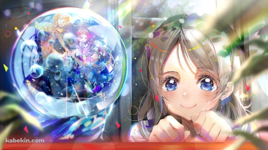 スノードームを眺める桜内梨子 / ラブライブ!サンシャイン!!の壁紙(1051px x 591px) 高画質 PC・デスクトップ用