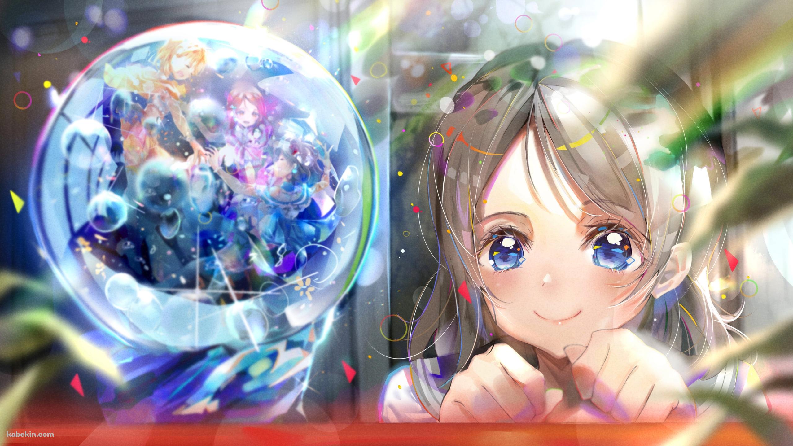 スノードームを眺める桜内梨子 / ラブライブ!サンシャイン!!の壁紙(2560px x 1440px) 高画質 PC・デスクトップ用