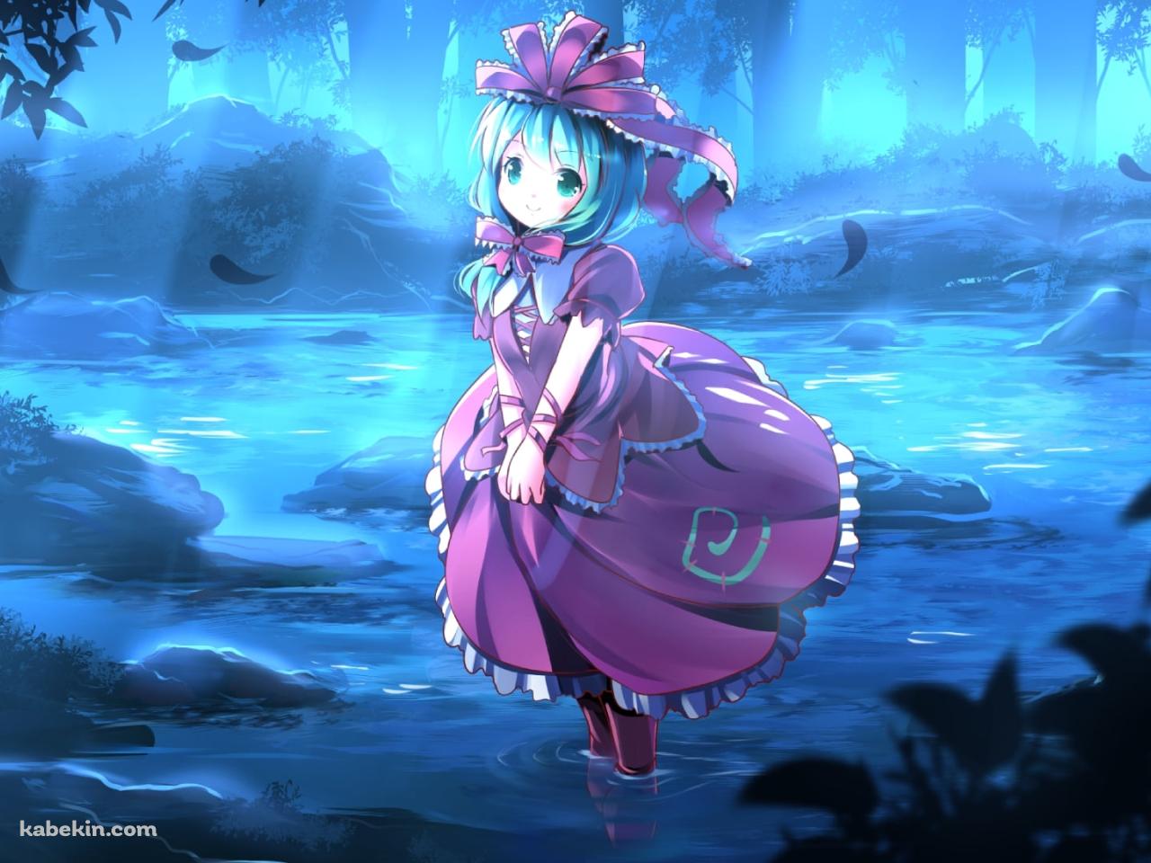 森の中の水辺で佇む鍵山雛 / 東方の壁紙(1280px x 960px) 高画質 PC・デスクトップ用