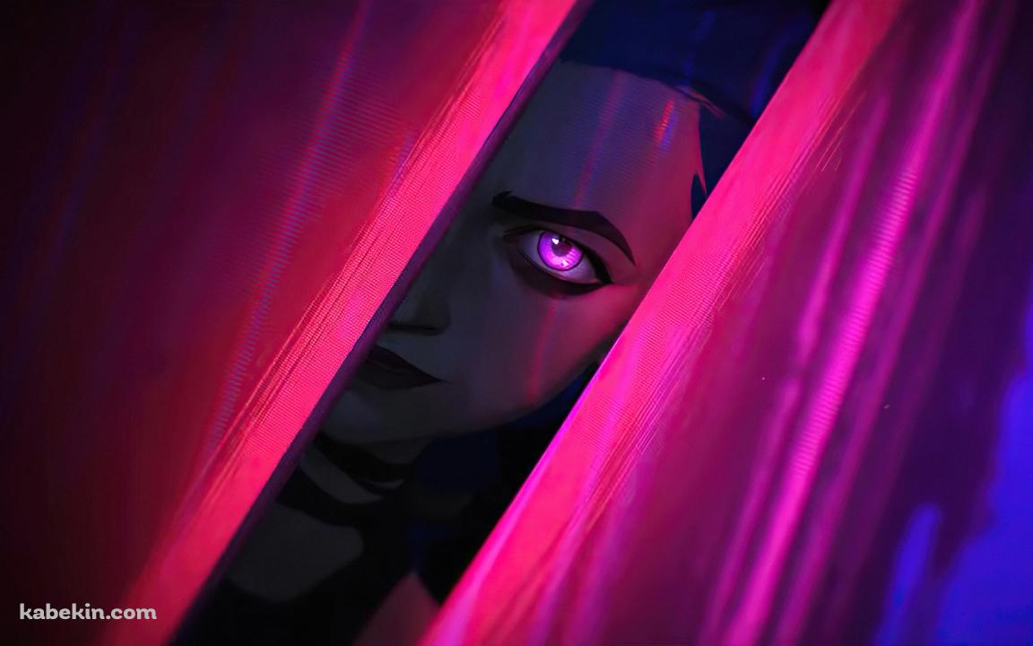 隙間からこちらを見つめるアーケイン / リーグ・オブ・レジェンド / ライオットの壁紙(1152px x 720px) 高画質 PC・デスクトップ用